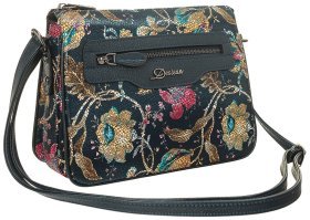 Жіноча шкіряна сумка через плече з малюнком у вигляді квітів Desisan 81485