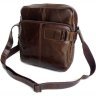 Зручна повсякденна чоловіча сумка на плече коричневого кольору VINTAGE STYLE (14095) - 3
