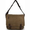 Текстильна сумка месенджер коричневого кольору VINTAGE STYLE (14588) - 3