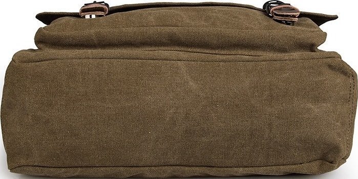 Текстильна сумка месенджер коричневого кольору VINTAGE STYLE (14588)