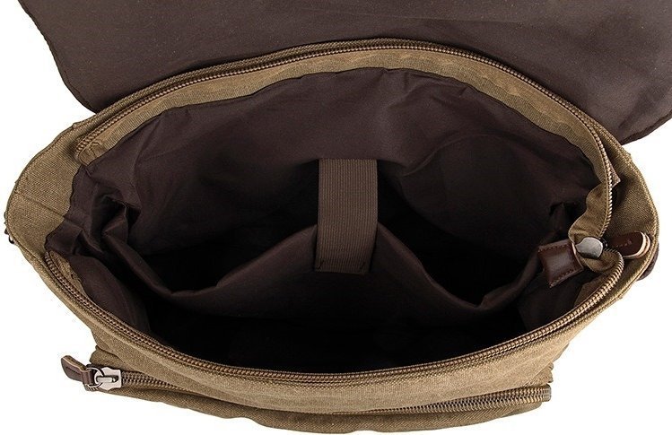 Текстильная сумка мессенджер коричневого цвета VINTAGE STYLE (14588)