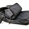 Мужской кожаный городской рюкзак из черного цвета на два отделения TARWA (19927) - 10
