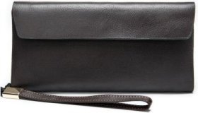 Вместительный кожаный клатч коричневого цвета VINTAGE STYLE (14903)