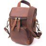 Компактна чоловіча сумка з натуральної vintage шкіри коричневого забарвлення Vintage (2421295) - 1