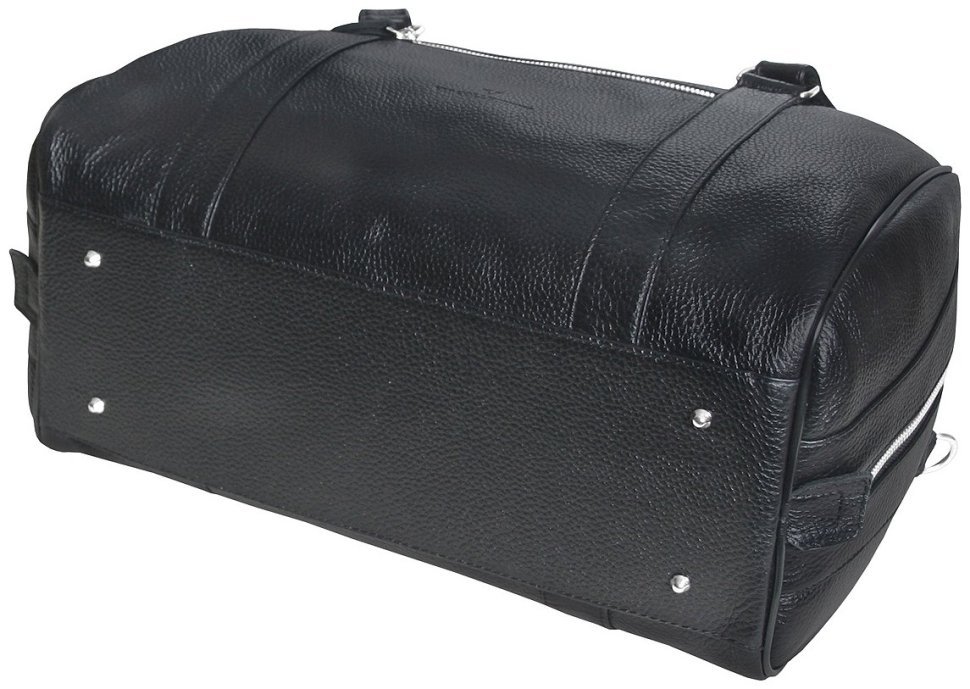 Дорожная сумка черного цвета из натуральной кожи флотар Vip Collection 102685 modnotak фото №4