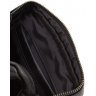 Кожаная небольшая мужская сумка черного цвета с ремешком через плечо H.T Leather (3642-5) - 9