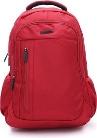Яскравий червоний жіночий рюкзак для міста або подорожей з текстилю Aoking (22129)