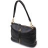 Женская сумка через плечо из натуральной кожи черного цвета Vintage (2422135) - 1