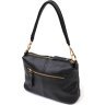 Женская сумка через плечо из натуральной кожи черного цвета Vintage (2422135) - 2