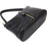 Женская сумка через плечо из натуральной кожи черного цвета Vintage (2422135) - 3