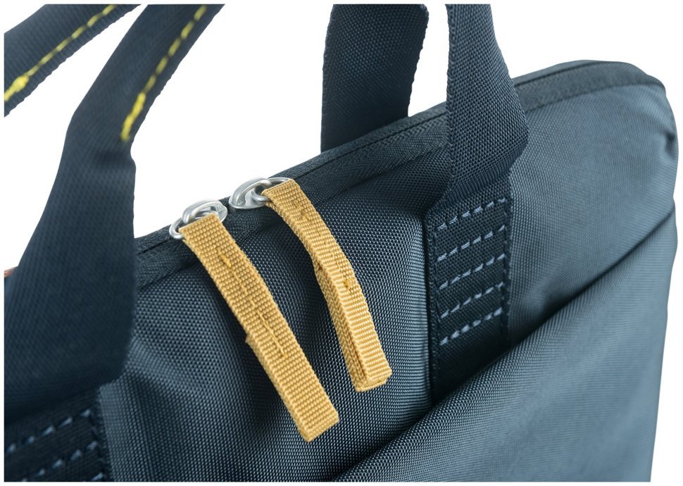 Стильная сумка из текстиля с отделением для ноутбука до 16" через плечо с двойными ручками Tucano Smilza синего цвета 103485 modnotak фото №6