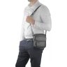 Стильна чоловіча наплечная сумка-планшет зі шкіри на два відділи Tiding Bag (15764) - 2