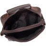 Коричневая мужская сумка-барсетка из натуральной кожи с ремнем на плечо Allan Marco (15827) - 5