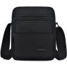 Практичная мужская сумка из текстиля черного цвета на плечо Monsen (21934) - 1