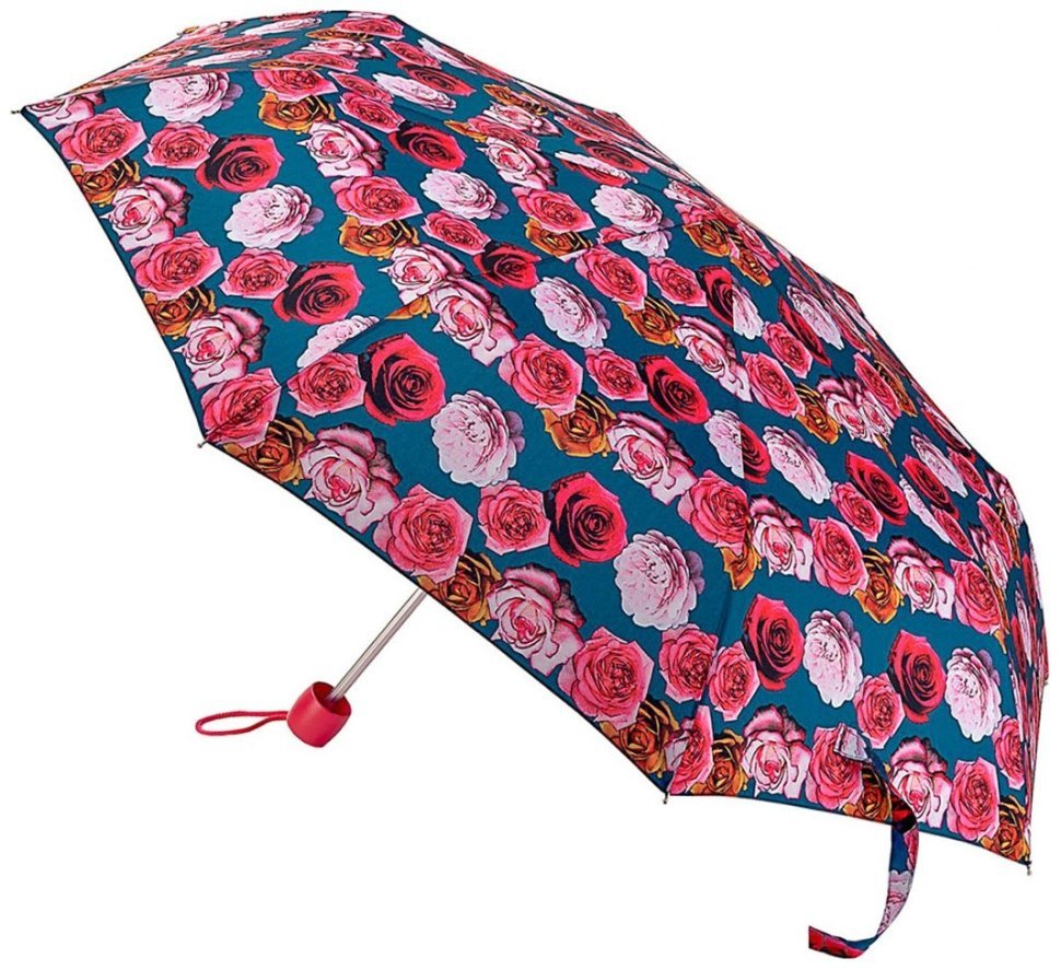 Зонт женский Fulton L354-041192 Minilite-2 Rose Chain (Голубой с принтом Китайской розы, механика) 94285 modnotak фото №1