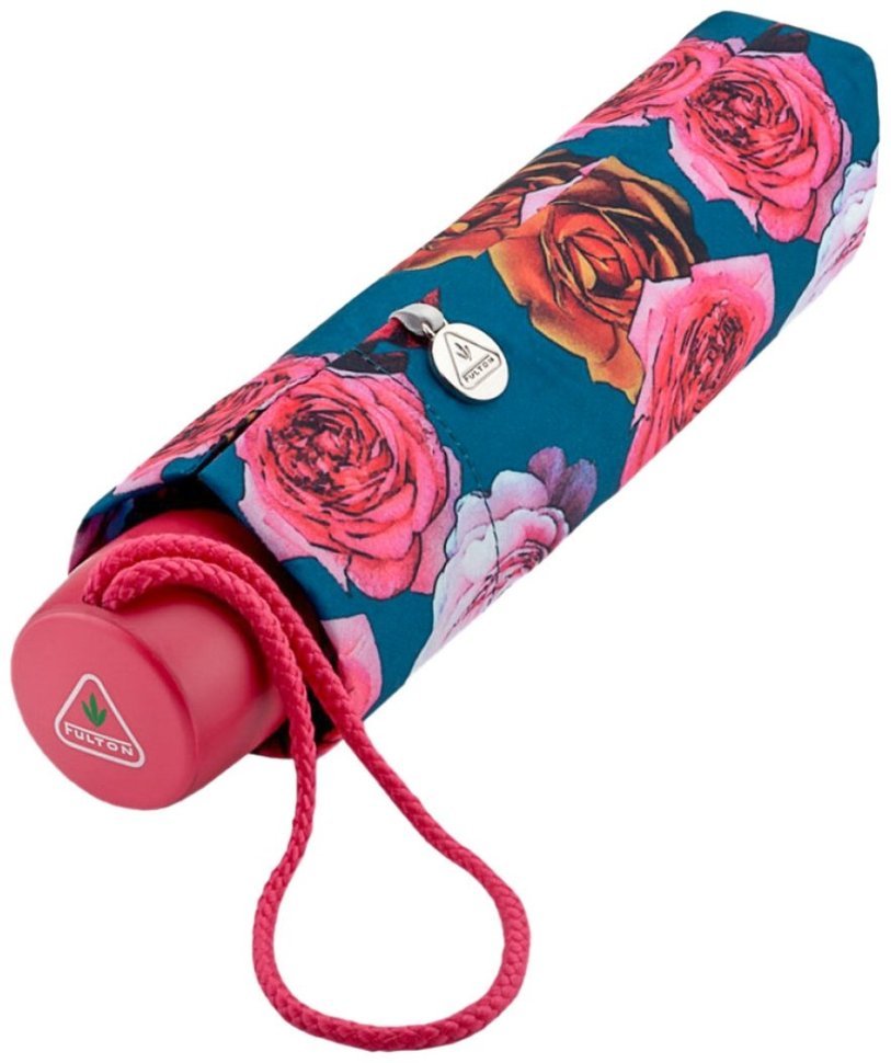 Зонт женский Fulton L354-041192 Minilite-2 Rose Chain (Голубой с принтом Китайской розы, механика) 94285 modnotak фото №7