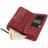 Оригінальний жіночий гаманець червоного кольору з тисненням під крокодила Tony Bellucci (10799) - 6