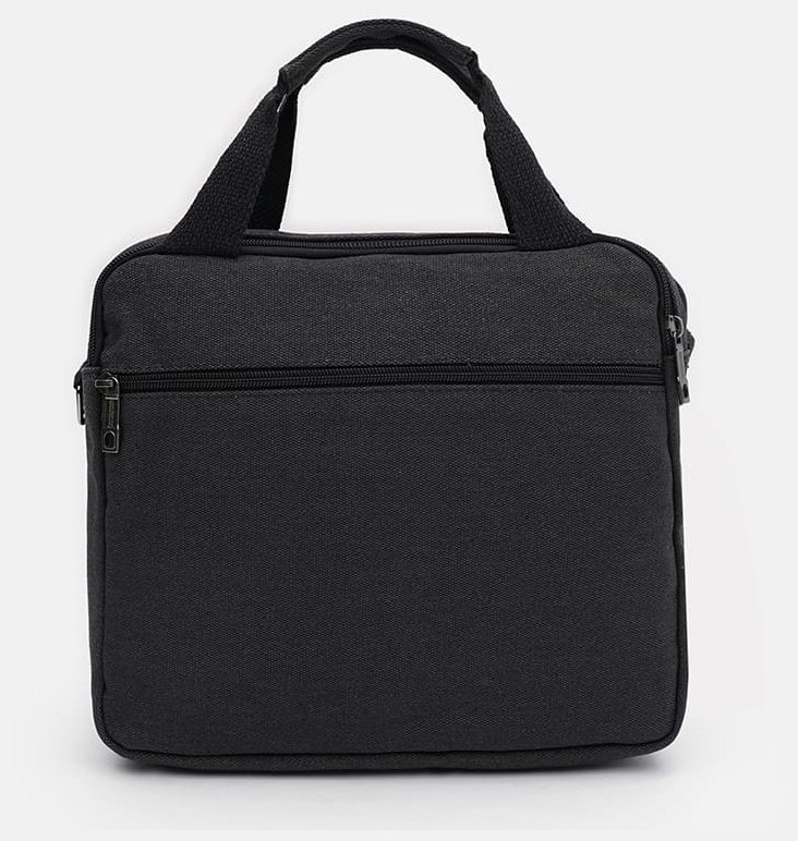 Повседневная текстильная мужская сумка через плечо с ручкой для носки Monsen 104485 черного цвета фото №3 Повседневная текстильная мужская сумка через плечо с ручкой для носки Monsen 104485 черного цвета modnotak фото №3