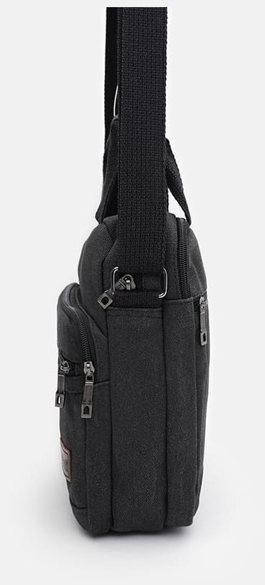 Повседневная текстильная мужская сумка через плечо с ручкой для носки Monsen 104485 черного цвета фото №4 Повседневная текстильная мужская сумка через плечо с ручкой для носки Monsen 104485 черного цвета modnotak фото №4