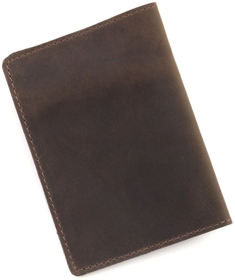 Обложка на паспорт из винтажной натуральной кожи коричневого цвета Leather Collection 94585 modnotak фото №3