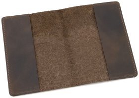 Обложка на паспорт из винтажной натуральной кожи коричневого цвета Leather Collection 94585