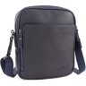 Синяя мужская сумка на плечо из натуральной кожи Leather Collection (11111) - 1