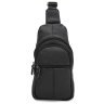 Чоловіча сумка-рюкзак через плече з натуральної шкіри Borsa Leather 94685 чорного кольору фото №1 Чоловіча сумка-рюкзак через плече з натуральної шкіри Borsa Leather 94685 чорного кольору modnotak фото - 1