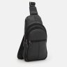 Чоловіча сумка-рюкзак через плече з натуральної шкіри Borsa Leather 94685 чорного кольору фото №2 Чоловіча сумка-рюкзак через плече з натуральної шкіри Borsa Leather 94685 чорного кольору modnotak фото - 2