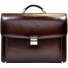 Классический кожаный портфель коричневого цвета Desisan (206-019) - 1