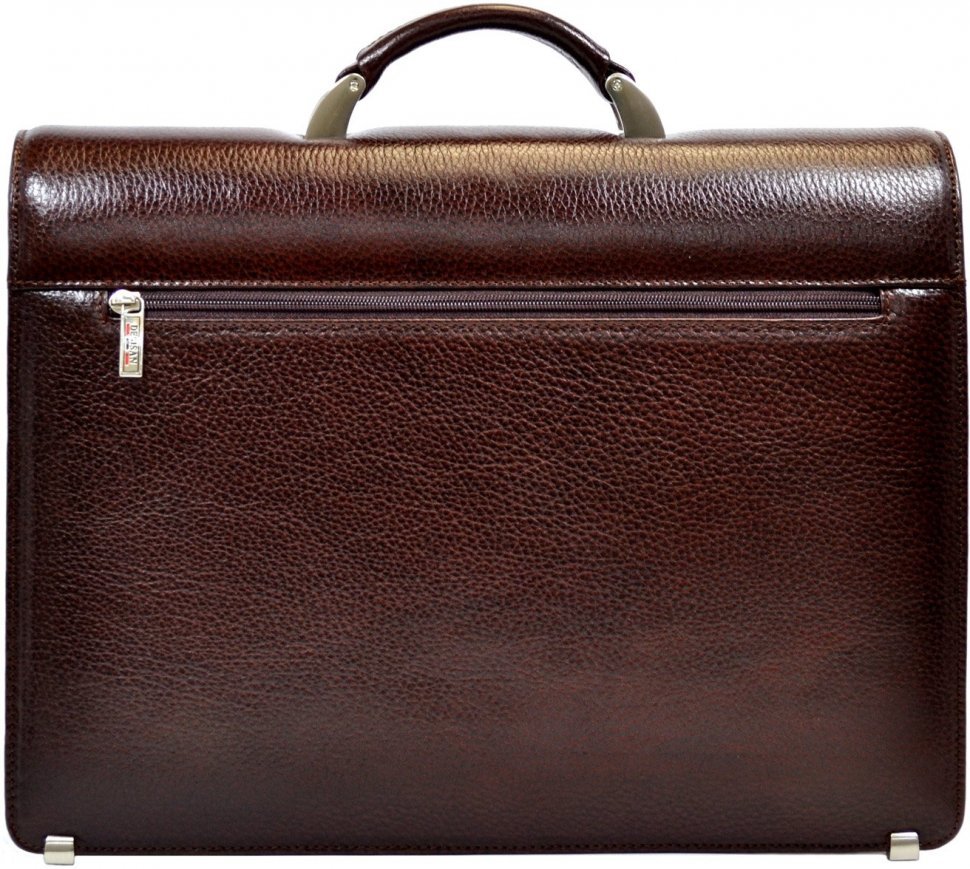 Класичний шкіряний портфель коричневого кольору Desisan (206-019)