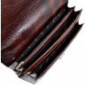 Классический кожаный портфель коричневого цвета Desisan (206-019) - 4