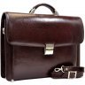 Классический кожаный портфель коричневого цвета Desisan (206-019) - 6