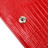 Лаковий жіночий горизонтальний гаманець із натуральної шкіри під рептилію в червоному кольорі KARYA (2421171) - 3