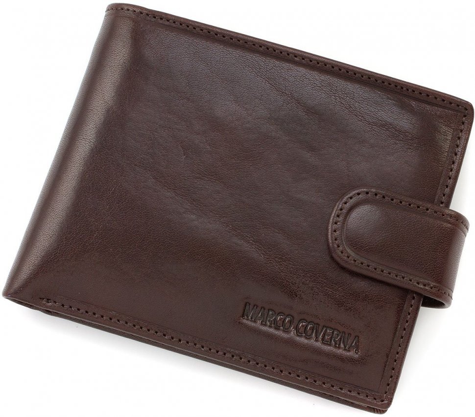 Чоловік коричневий гаманець з блоком для автодокументів Marco Coverna (18397)