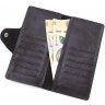 Класичний чорний купюрник для грошей і карток ST Leather (17837) - 4