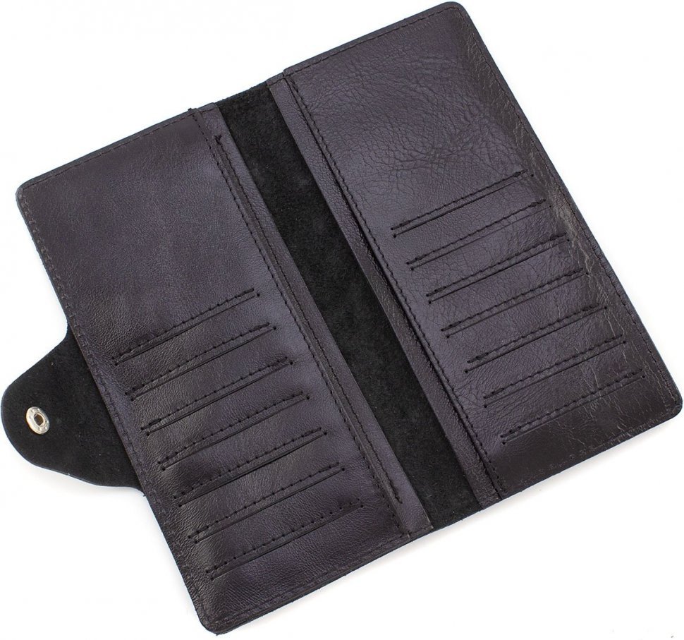 Класичний чорний купюрник для грошей і карток ST Leather (17837)