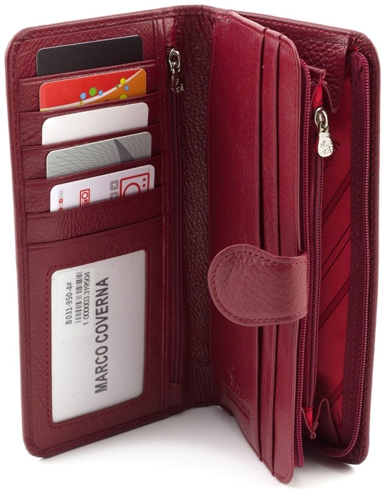 Місткий жіночий гаманець зі шкіри на кнопці Marco Coverna (17871) modnotak фото №2