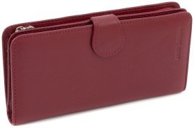 Місткий жіночий гаманець зі шкіри на кнопці Marco Coverna (17871)