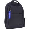 Чоловічий рюкзак для ноутбука із текстилю чорного кольору Bagland (55385) - 1