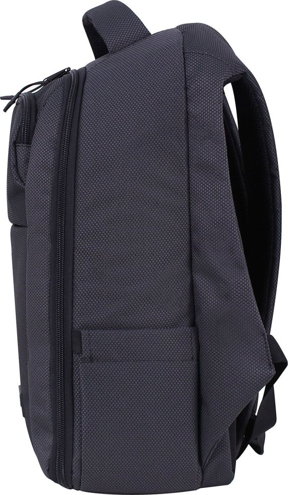 Чоловічий рюкзак для ноутбука із текстилю чорного кольору Bagland (55385)