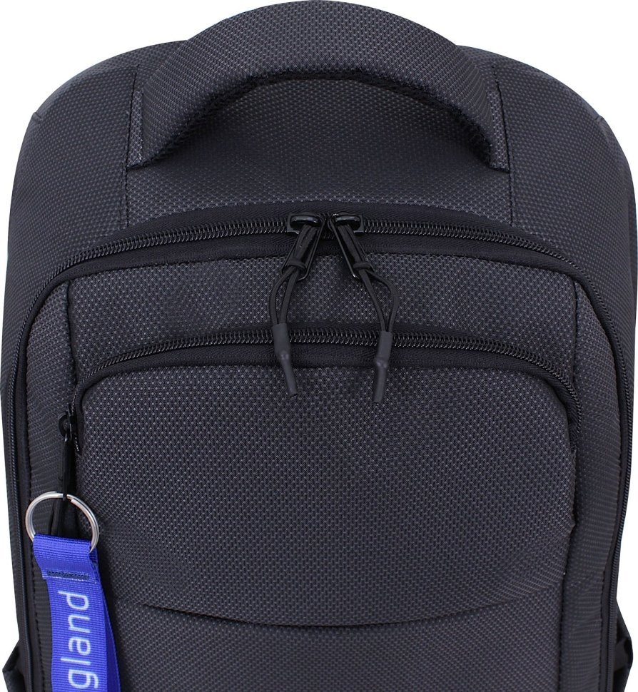 Мужской рюкзак для ноутбука из текстиля черного цвета Bagland (55385)