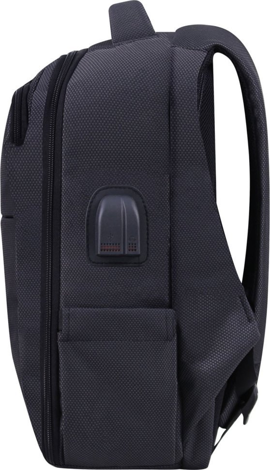 Мужской рюкзак для ноутбука из текстиля черного цвета Bagland (55385)