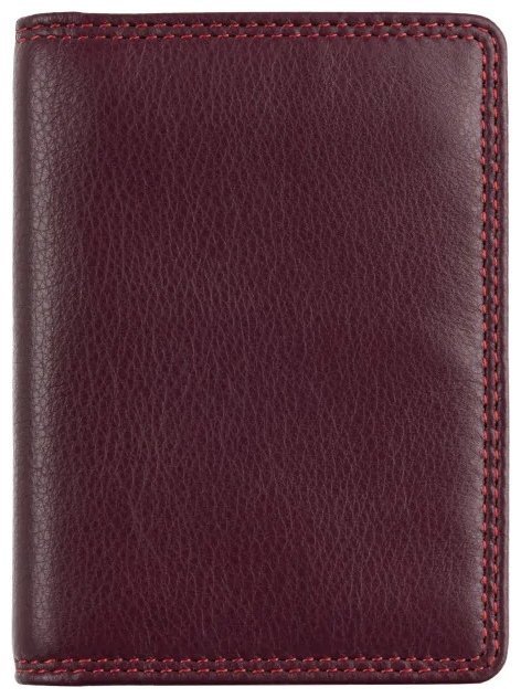 Картхолдер из гладкой кожи на кнопке с окошком для ID-документа Visconti RB111 бордовый/разноцветный цвет 95485 modnotak фото №1