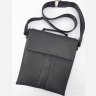 Классическая наплечная сумка планшет черного цвета с ручкой VATTO (11827) - 1