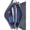 Классическая наплечная сумка планшет черного цвета с ручкой VATTO (11827) - 2