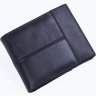 Повседневное горизонтальное мужское портмоне из гладкой кожи черного цвета Vintage (2420040) - 3