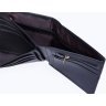 Повсякденне горизонтальне чоловіче портмоне з гладкої шкіри чорного кольору Vintage (2420040) - 6