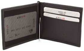 Мужской зажим из натуральной кожи без фиксации KARYA (16105)