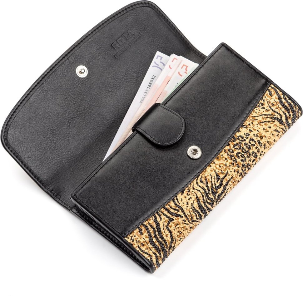 Різнобарвний гаманець з натуральної шкіри ската великого розміру STINGRAY LEATHER (024-18111)