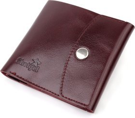 Жіночий гаманець з натуральної шкіри кольору марсала Shvigel (2416620)